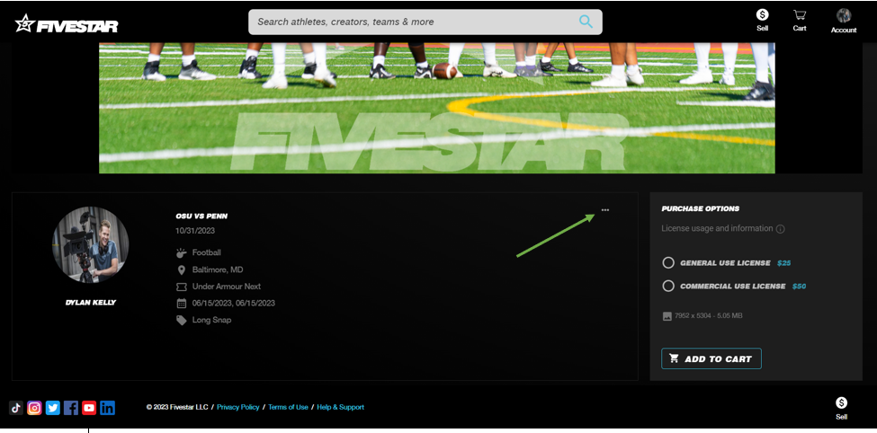 Reporting screen
